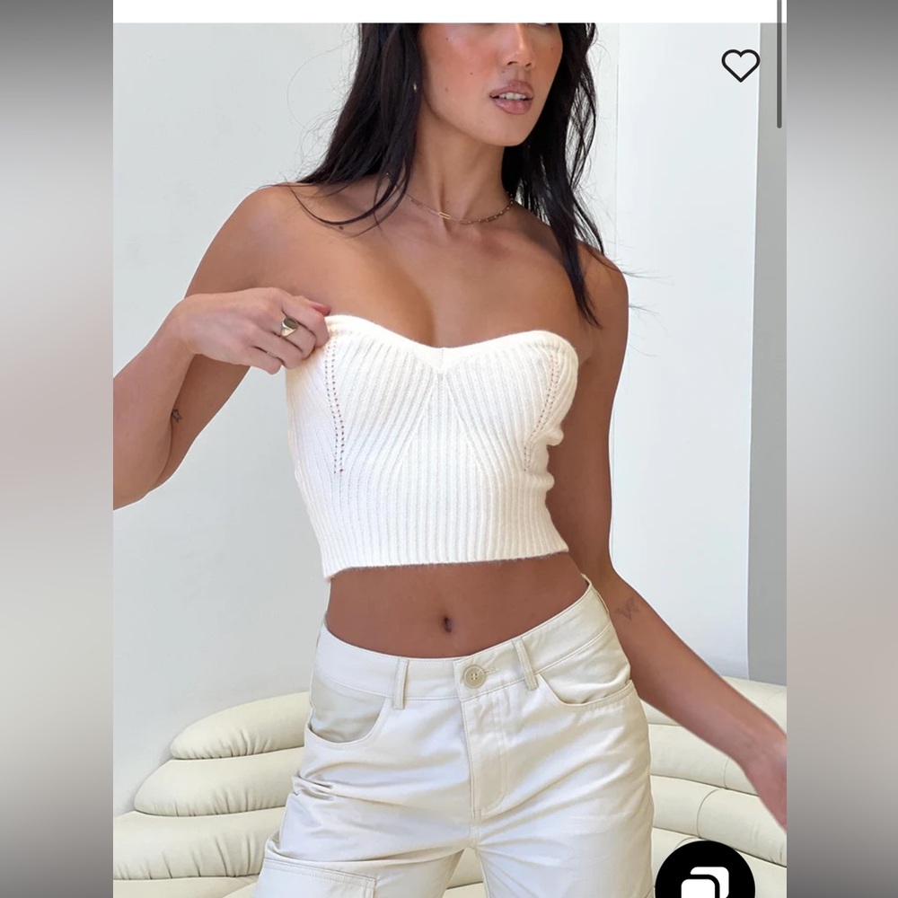 Princess polly Ulara Strapless Top White - US 2